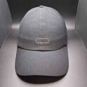 Lululemon Womens Baller Hat Soft Embroidered Logo Black Stretch Cap One Size